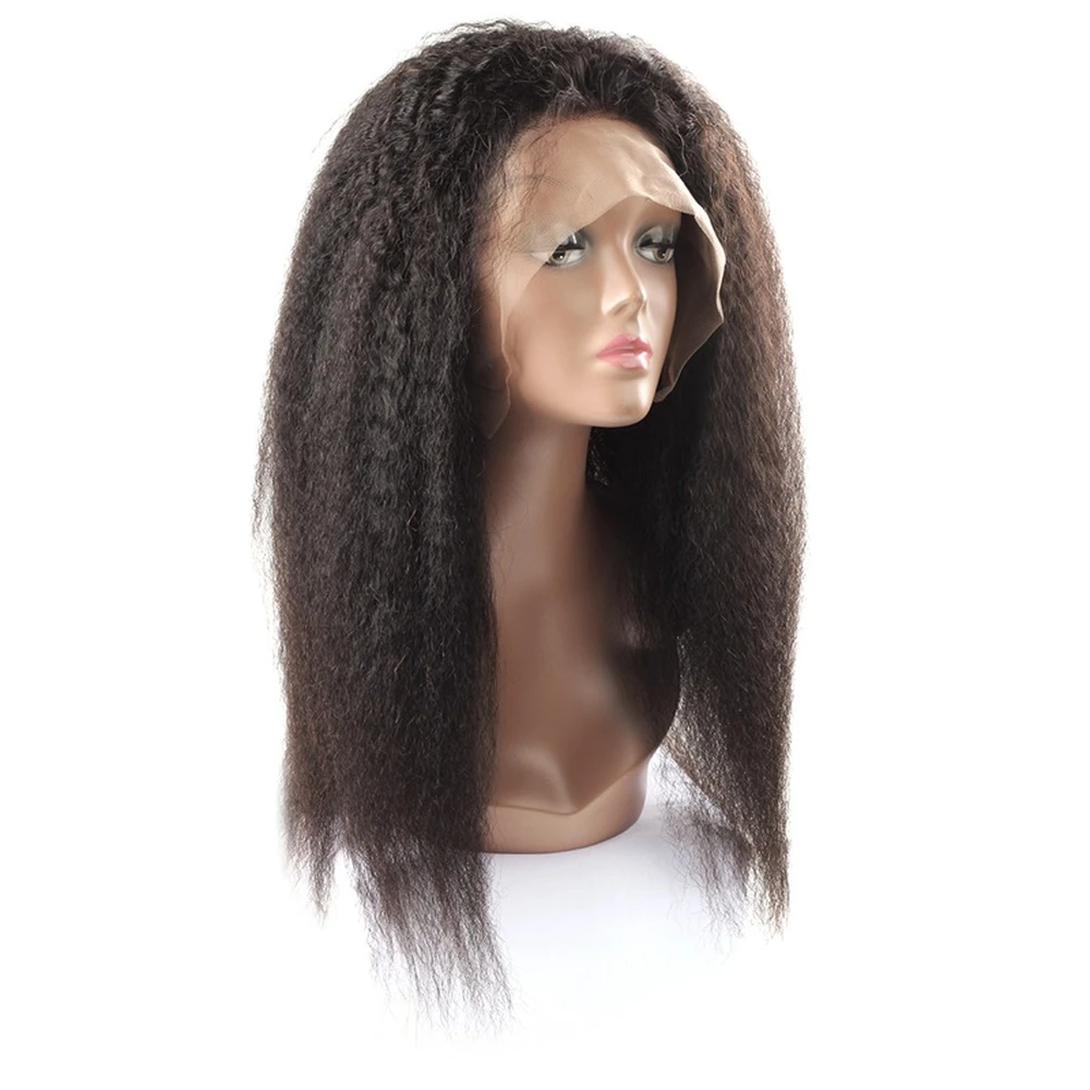 Explosive Yaki Human Hair Lace Front Wig Kinky Straight Lace Wig